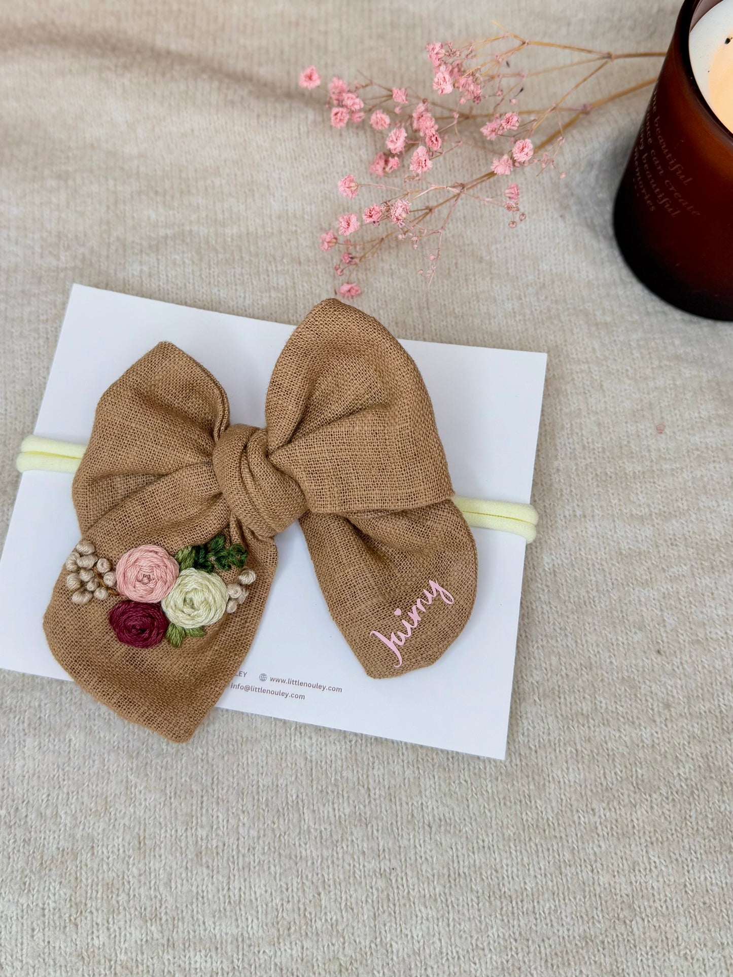 Botanical headband hairbow 🎀