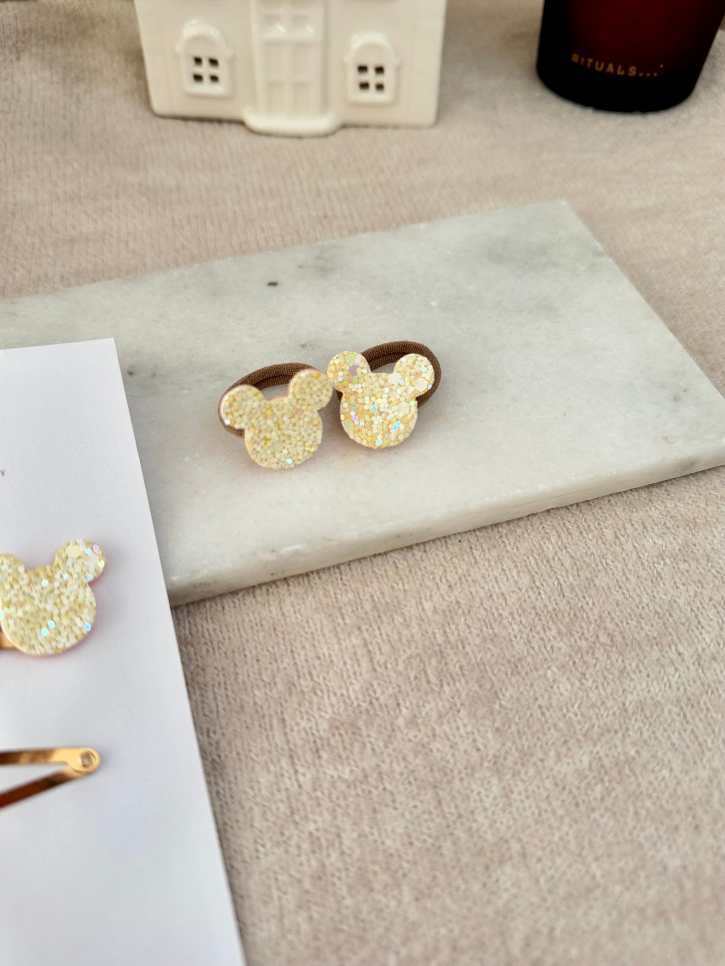 Soft yellow Mickey mouse