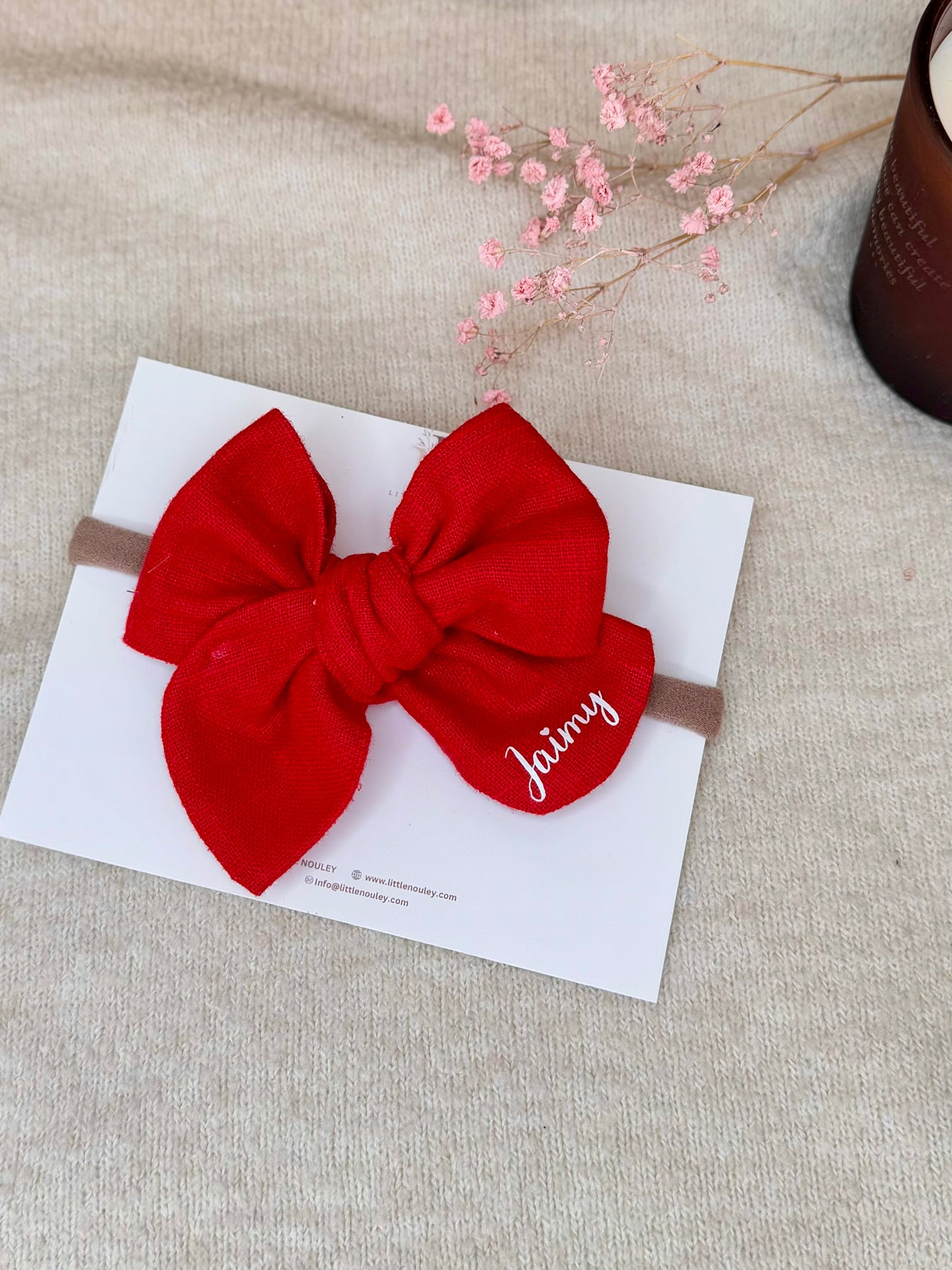 Cherry Red headband hairbow 🎀