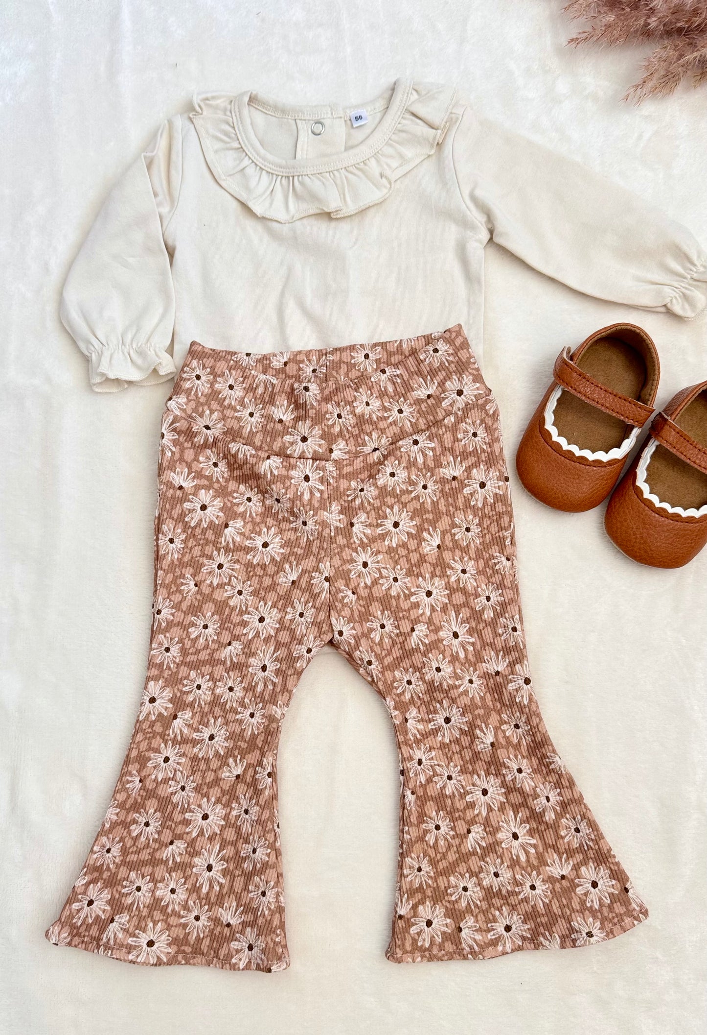 Flare broek Flower Panter